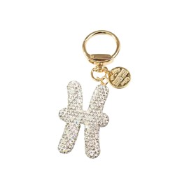 ChungLong0593 Shiny Zodiac Diamond Keychain Creative Astrology Pendant Gift for Women Wallet Key Tote Bag Accessories - Pisces