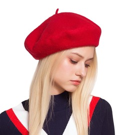 French Beret Hats for Women - Classic and Stylish Womens Beret Collection for Effortless Chic, Perfect for Any Occasion Red