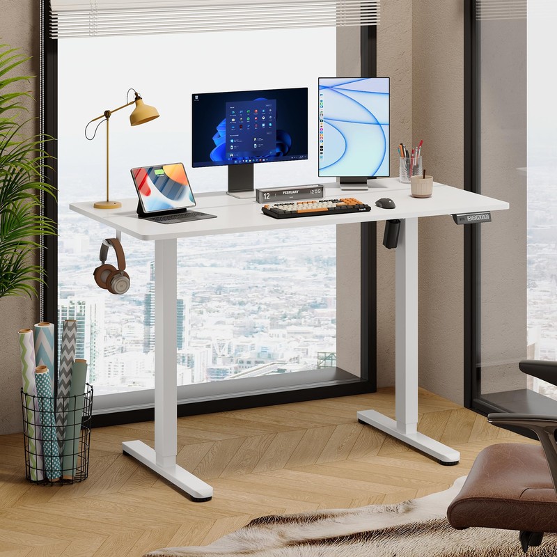 DEVAISE 48 Inch Electric Standing Desk, 3 Adjustable Height Stand