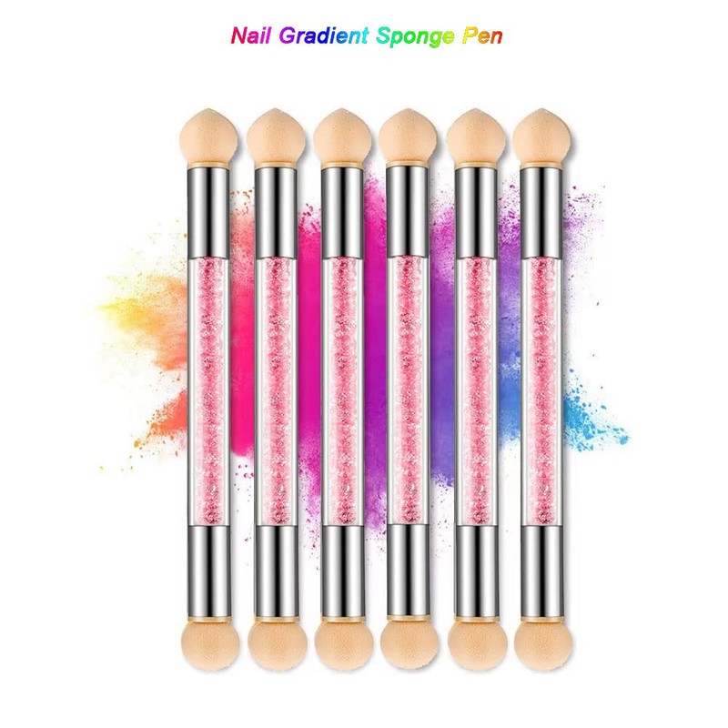 Nail Gradient Sponge Pen, ForSewian Double Head Nail Painting Brush