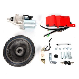 TBVECHI 11HP Electric Start Motor Ignition Kit Flywheel Starter Key Switch Coil Fit for Honda GX390 13HP GX340 11HP