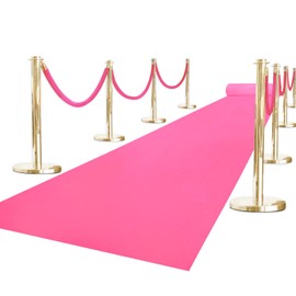 Pink Carpet Runner for Party, Premium 160 GSM Felt Non-Woven Fabric Runway Rug for Party Wedding & Special Events,Rolled Package Without Creases (Pink, 3X15 ft)