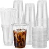 100 Sets - Clear Plastic Cups with Lids and Straws,
