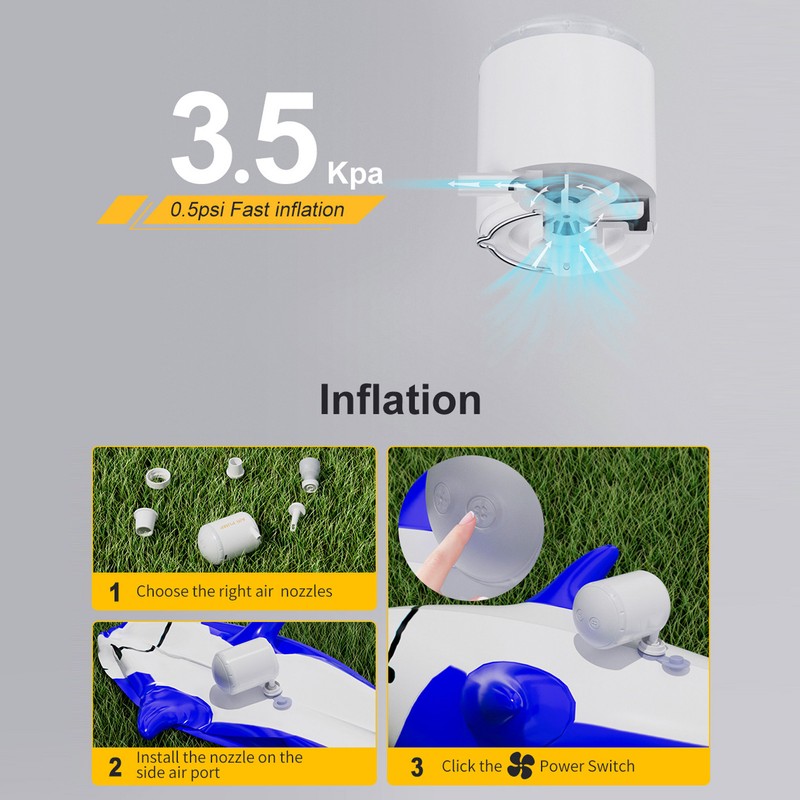 Electric Air Pump 4 in 1 Mini Portable 2000mAh Battery