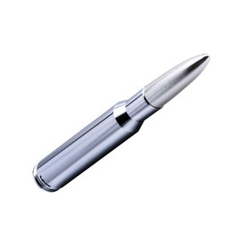 VMS RACING 50 Cal Caliber CHROME SILVER TIP BULLET ANTENNA in Heavy Gauge CNC Machined Billet Aluminum Short Compatible with HARLEY DAVIDSON TOURING Models with TOUR PAK (ONLY)