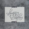 Happy Birthday Script Stencil - Reusable Stencils for Painting -