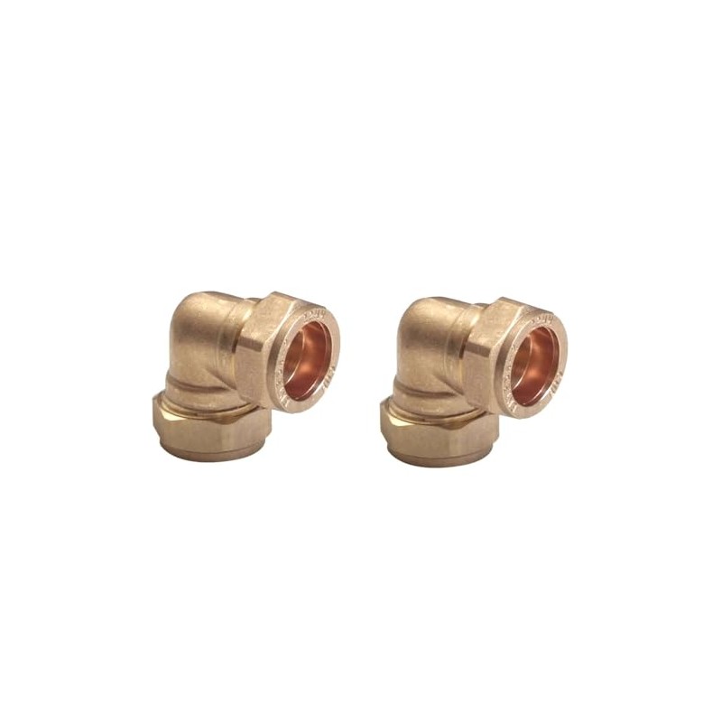 TC 15mm Brass 90 Degree Angle Compression Elbow Connector Fitting
