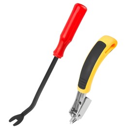 Staple Remover Heavy Duty 2Pcs Upholstery and Construction Staple Puller Tack Lifter Tool Carpet Remover,Nail Puller for Removing All Kinds of Staples for Furniture,Floor,Wooden Case,Carton