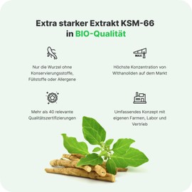 Vilgain Ashwagandha | Effective Extract KSM-66 | Anti-Stress Effect | Support of Memory and Physical Performance | 90 Capsules/Months