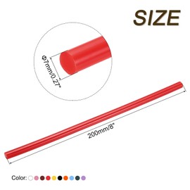 uxcell 30pcs Full Size Hot Glue Gun Sticks 8-inch x 0.28-inch High Sticky Large Hot Glue Sticks, Black,White,Bright Red,Brown,Purple,Yellow,Sky Blue,Orange,Pink,Deep Green