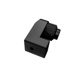 Bykski G 1/4in. Male to Female Supported Rotary 25mm Offset Fitting for Custom Watercooling Computers (CC-HR-25-X) - Black