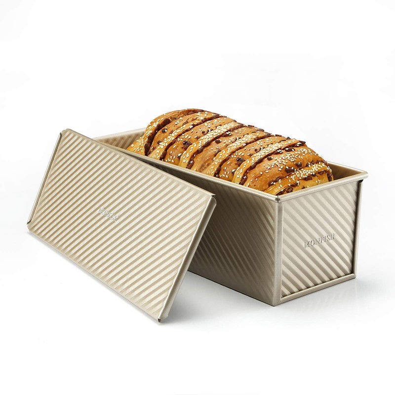 Monfish Large Loaf Pan w Lid Pullman Bread Pan 2.2lb