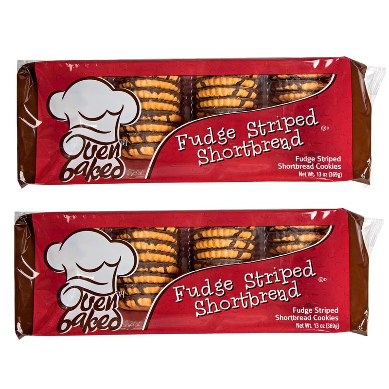 Oven Fudge Striped Shortbread Cookies, 13 oz. (Pack of 2)