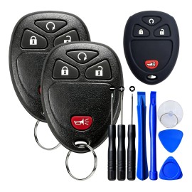 Tangdybwdz® Carcasa Y Funda Llave Para Chevy Silverado Suburban Avalanche Tahoe Equinox Traverse Escalade 07-14 / 07-13 Gmc Sierra Yukon Xl Savana Acadia/ 08-16 Buick Enclave/ 07-10 Saturn Outlook Vue