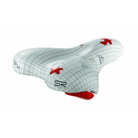 Selle Royal Kids Spyder Design Bike Saddle - White/Red, 23.1 x 15.2 cm