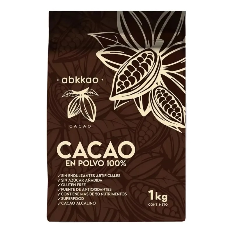 Cacao En Polvo Puro Abkkao De 1 Kg