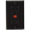 RV Designer S807, Dual Outlet GFCI with Cover Plate, Black,