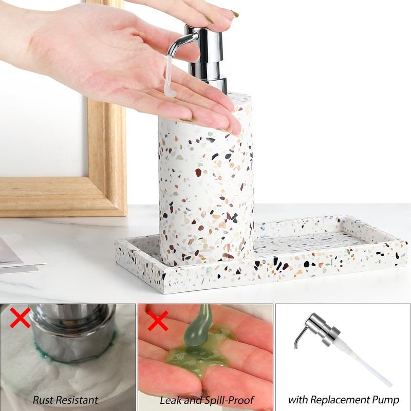 Luxspire Soap Dispenser, Hand Soap Dispenser with Replacement Pump Head,