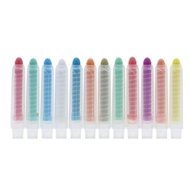 RETROGOO 12PCS Colored Chalk with Holder The Best Art Tool for Blackboard Kids Children Drawing Writing for Teachers Students