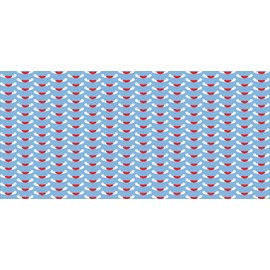 Ambesonne Angel Wings Pencil Pen Holder, Eros Love Theme with Heart on Wings Valentines Day Print, Printed Ceramic Pencil Pen Holder for Desk Office Accessory, Pale Azure Blue Vermilion