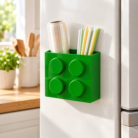 Magnetic Refrigerator Storage Organizer – Colorful Wall Mounted Storage Rack for Kitchen Fridge Side and Small Item Organization