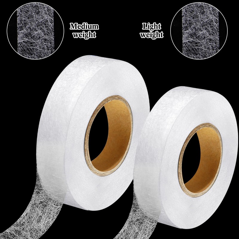 2 Rolls Fabric Fusing Tape Adhesive Hem Tape Iron on
