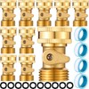 JaGely 10 Pack Brass Garden Hose Shut Off Valve 3/4''