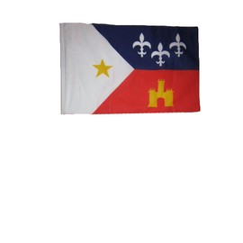 AES 12x18 12"x18" Louisiana Acadiana Sleeve Flag Boat Car Garden