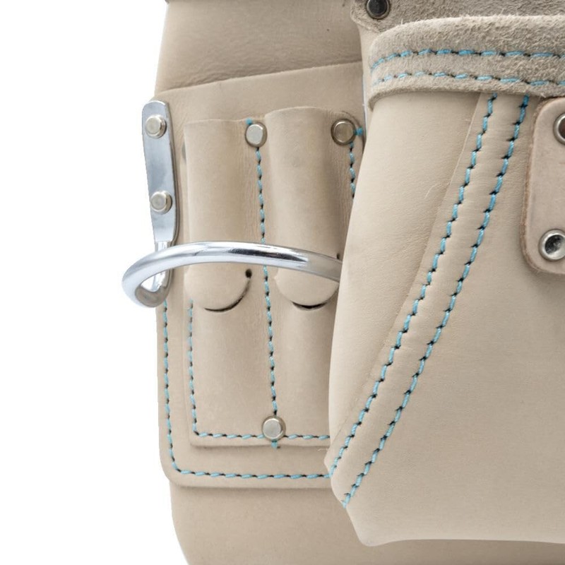 OX Tools 10 Pocket White Leather Tool Pouch - Leather