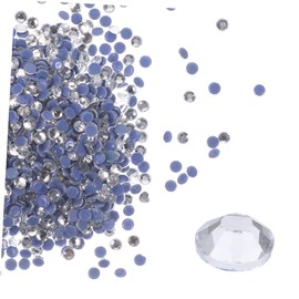 Housoutil 2880pcs Flatback Glass Rhinestones for DIY Crafts Hot Melt Rhinestones for Clothes and Shoes Gems for Cell Phone Cases and Jewelry
