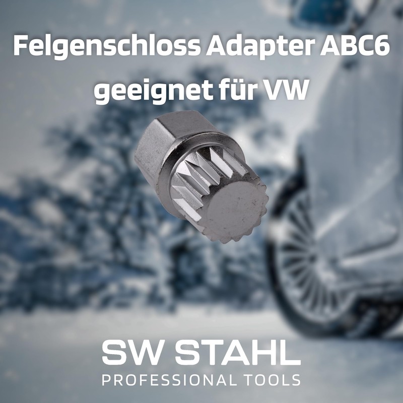 SW-Stahl 02382L-19 Rim Lock Adapter ABC6 I Suitable for VW