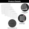 6 Pcs Stamp Blocks with Grid and Grip, Acrylic Clear