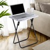 FurnitureR Folding TV Tray Tables, Foldable Side Table Dinner Trays,