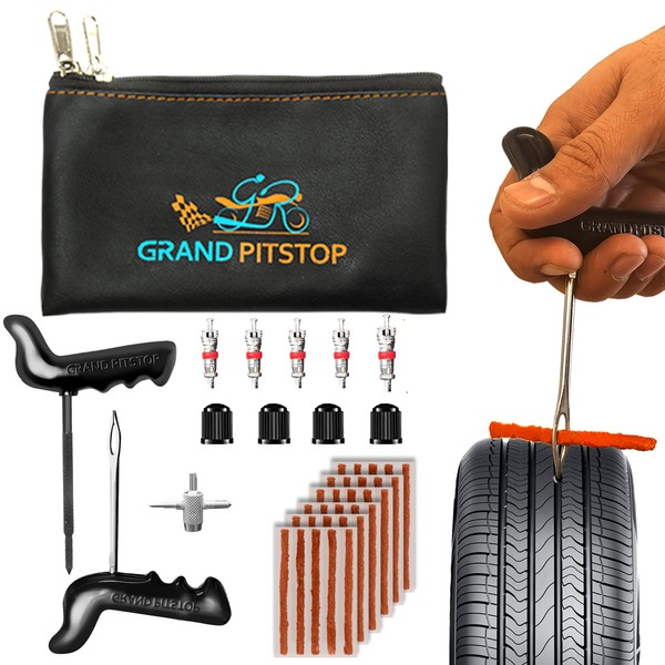 GRAND PITSTOP 42 Pcs Universal Tire Repair Kit, Heavy Duty