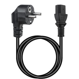 10A 250V Cable Power Cable 1M IEC Cable, 3-Pin Computer Cable AC Power Plug, PC Power Cable 10A, Monitor Power Cable, Power Plug for Printer