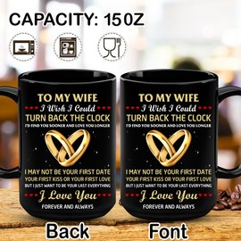 VUNVUT86 Gift For Wife - Wife Gifts - To My Wife Mug - Gifts For Wifey From Husband - Mothers Day, Anniversary, Birthday, Wedding Gift For Couple, Bride, Fiancee, Mom, Mrs, Her, Women 15OZ