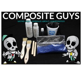 Composite Guys DIY FORGED CARBON FIBER KIT WITH REAL CARBON FIBER WITH BLUE FIBERGLASS