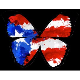 Oracal PUERTO RICO FLAG -BUTTERFLY-CAR STICKER DECAL-MARIPOSA BORICUA CALCOMANIA-#55
