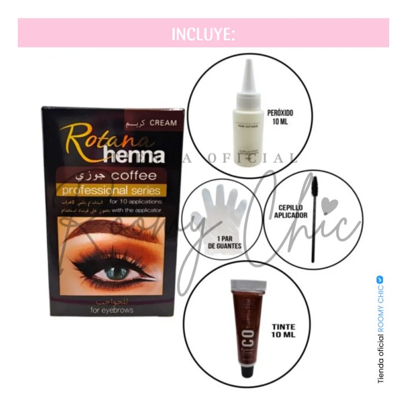 Tinta Henna Para Cejas Y Pestañas Color Café Semipermanente