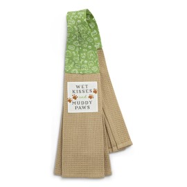 DEMDACO Wet Kisses Muddy Brown 30 inch Cotton Fabric No Dirty Paws Boa Scarf