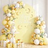 6.6FT Wedding Arch Cover Round Top Fitted Spandex Arch Yellow