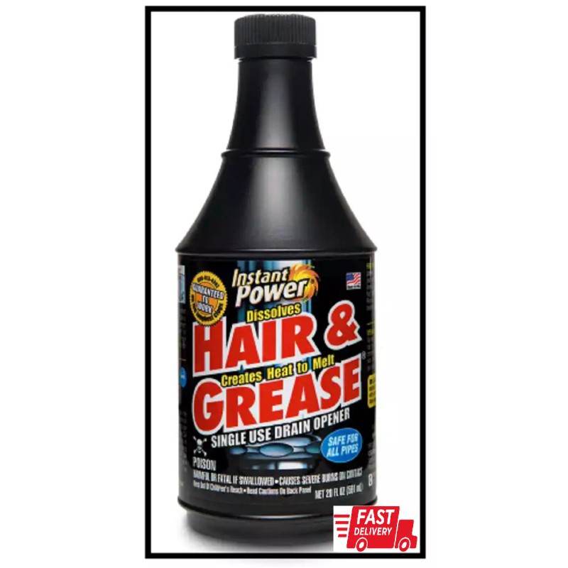 Instant Power 20 oz. Hair and Grease Drain Opener Pipe