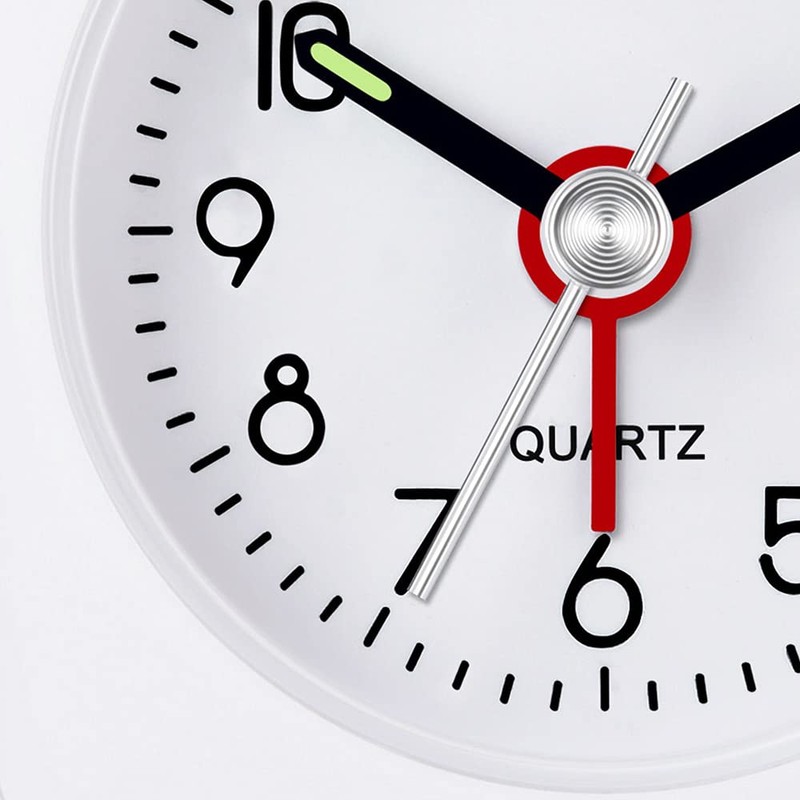 W OUTWIT Travel Analog Alarm Clock, 2.25 inch, Ultra Small
