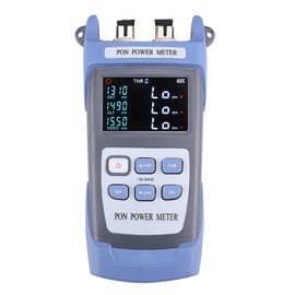 Optical Fiber Cable PON Power Meter Tester Tool 1310 1490 1550nm FTTX ONT OLT Handheld PON OPM Network Detection Online Fiber Tester with FCAPC SCAPC Adapter