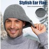 Wmcaps Knit Beanie for Men with Earflaps, Fleece Lined Wooly