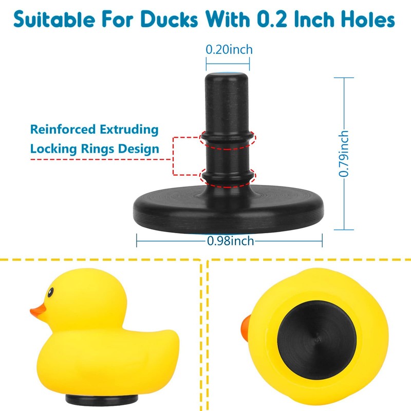 40Pcs Duck Plug - Rubber Duck Mount,Flock Locker Rubber Duck