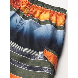 Kanu Surf Barracuda - Traje de baño de Playa de Secado rápido UPF 50+ para niño, Kilometraje Azul Marino/Naranja, 3 Años