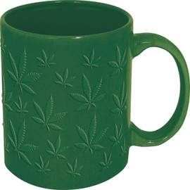 ICUP Stonerware Embossed Leaf Pattern 18oz Ceramic Mug