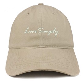 Trendy Apparel Shop Live Simply Embroidered Unstructured Cotton Dad Hat - Khaki