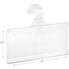 Pack of 100 - Plastic Wire Shelf Label Holder, Sign